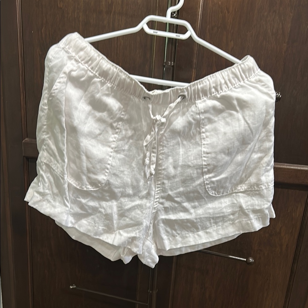 C&C California White Cargo Shorts Elastic Waist Lightweight